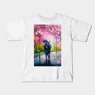 A walk in the spring Park Kids T-Shirt